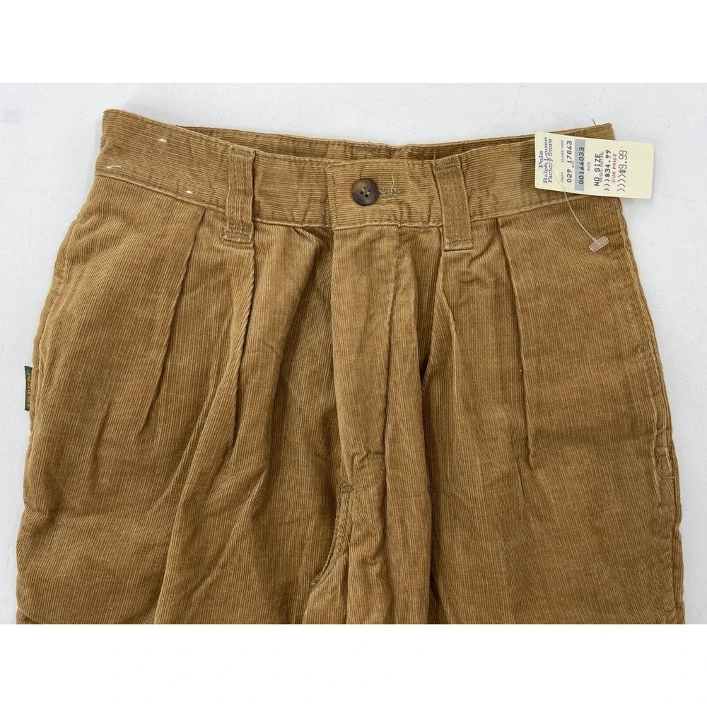 Polo Ralph Lauren Vintage 80s Pants Youth Boys 7P Corduroy 22 X 27 New NWT